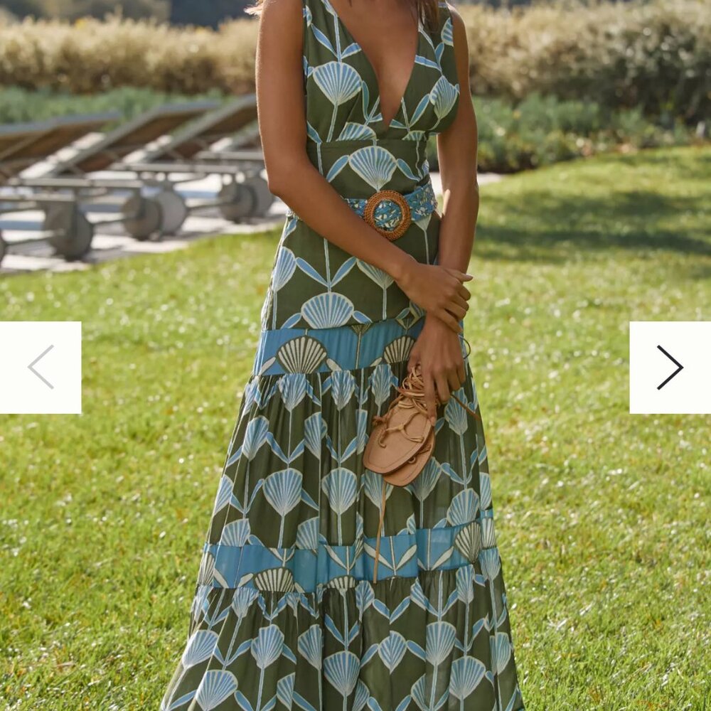 Palmacea Medina Castalia Sleeveless V-Neck Maxi Dress NWT